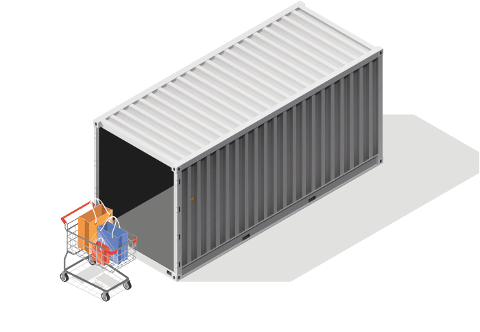 Schaubild: Einlagerung Handelswaren & Messegüter